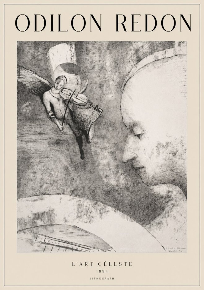 Odilon Redon L'art Céleste No1 - Plakat