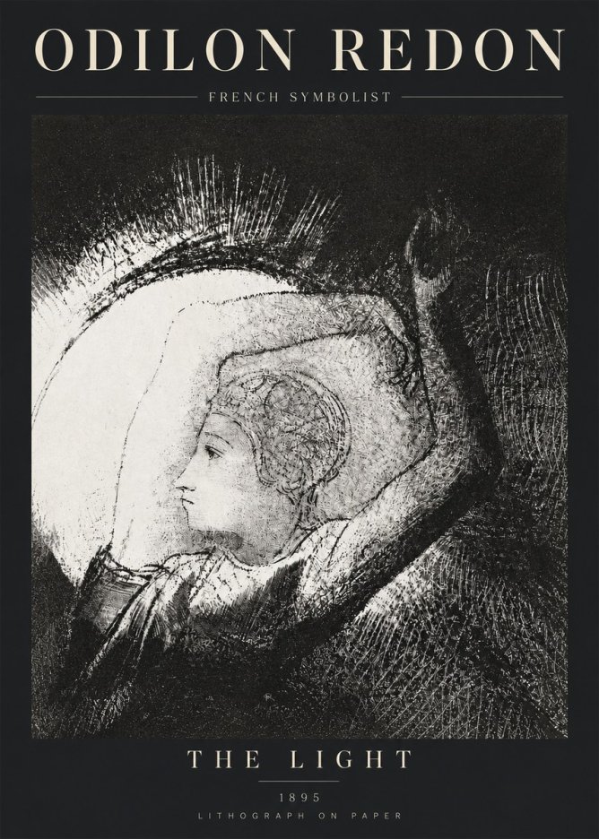 Odilon Redon The Light No3 - Plakat