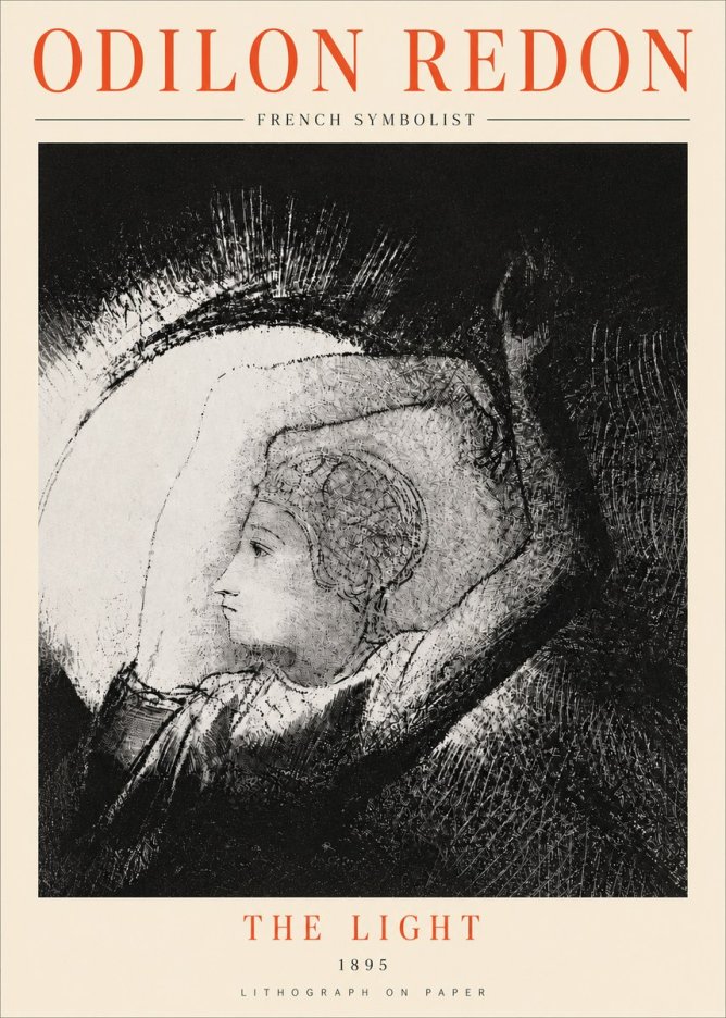 Odilon Redon The Light No4 - Plakat