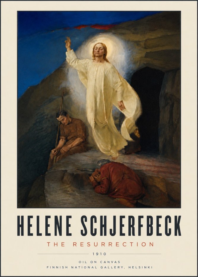 Helene Schjerfbeck The Resurrection No5 - Plakat
