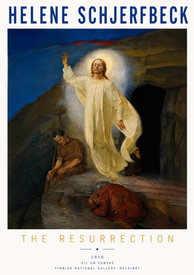 Helene Schjerfbeck The Resurrection No6 - Plakat