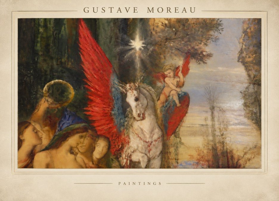 Gustave Moreau Pegasus No4 - Plakat