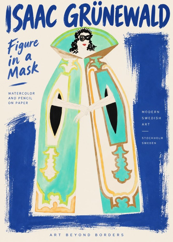 Isaac Grünewald Figure in a Mask No4 - Plakat