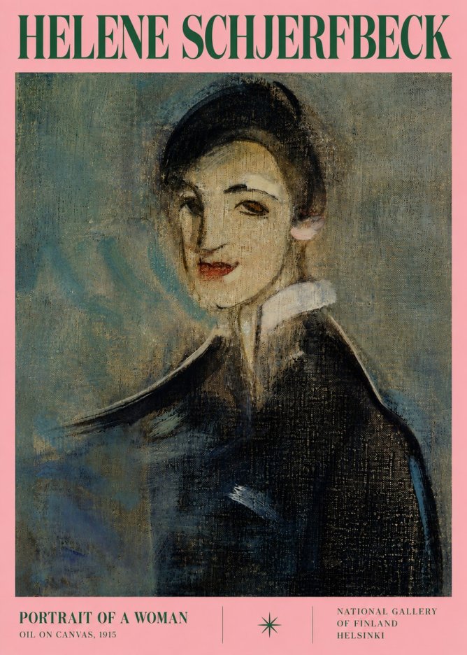 Helene Schjerfbeck Portrait of a Woman II No3 - Plakat