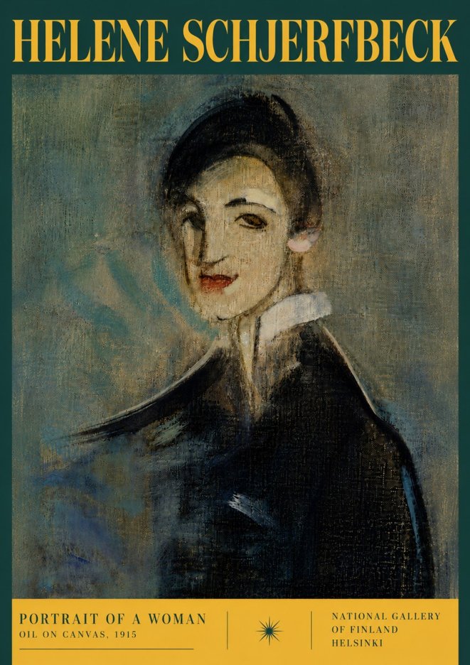 Helene Schjerfbeck Portrait of a Woman II No5 - Plakat