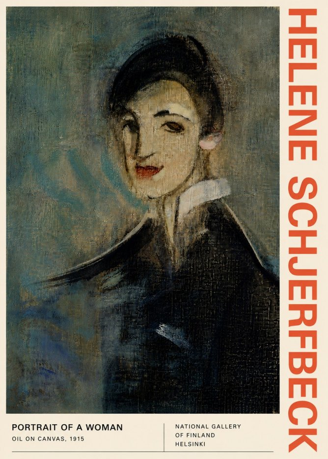 Helene Schjerfbeck Portrait of a Woman II No6 - Plakat