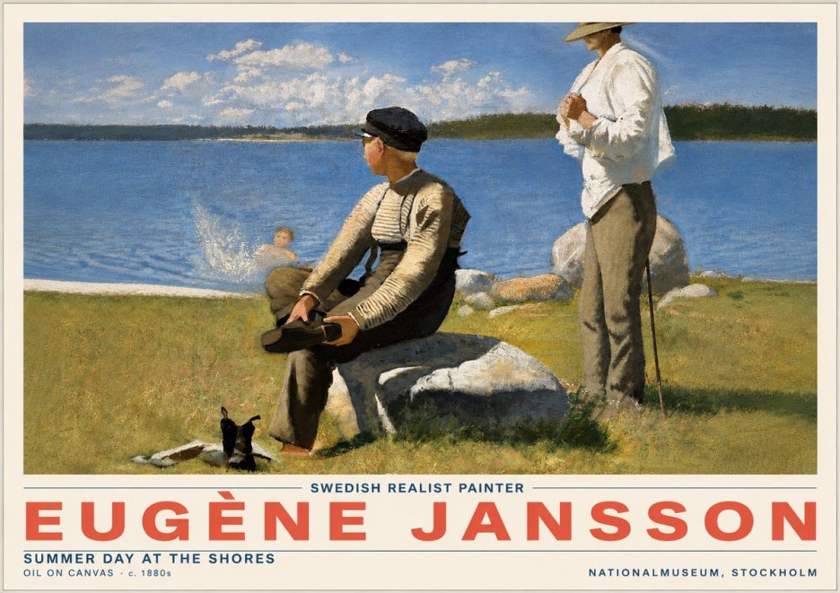 Eugène Jansson Summer Day at the Shores No6 - Plakat