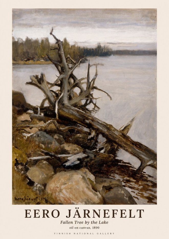 Eero Järnefelt Fallen Tree by the Lake No1 - Plakat