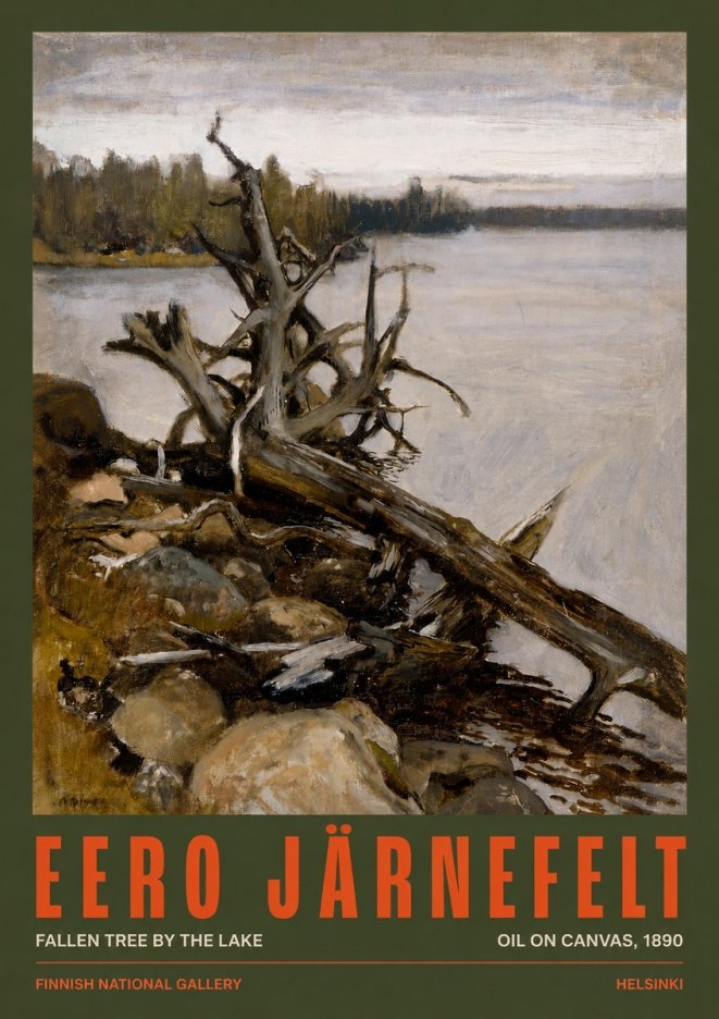 Eero Järnefelt Fallen Tree by the Lake No2 - Plakat