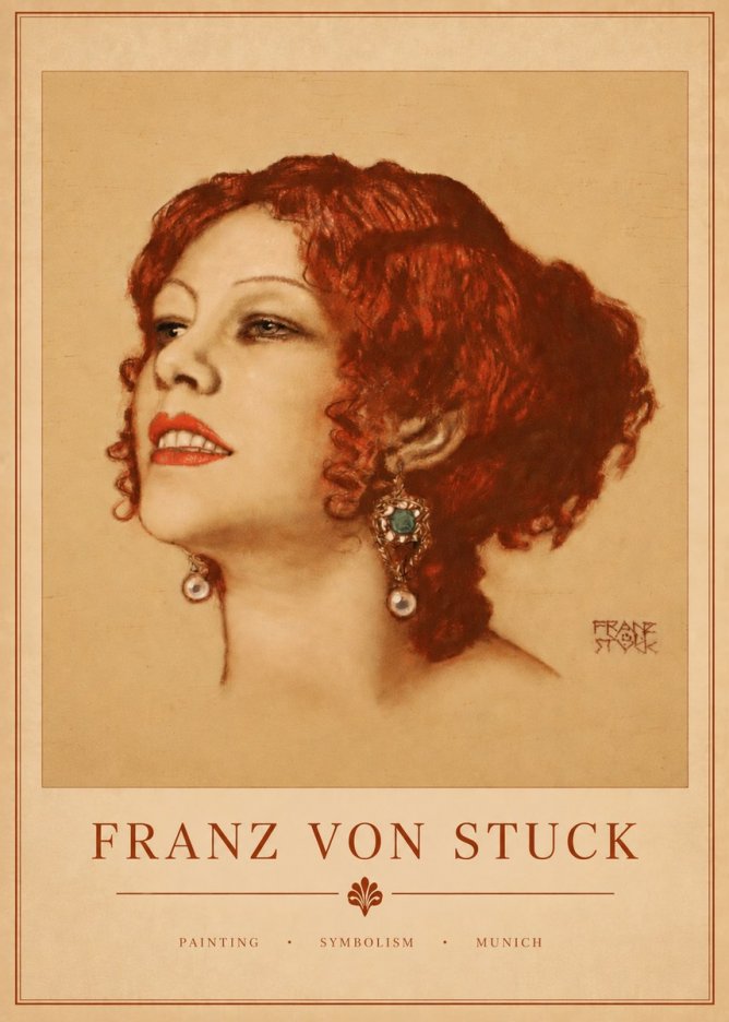 Franz von Stuck Medusa No4 - Plakat