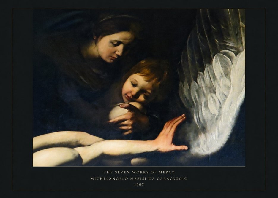 Michelangelo Merisi da Caravaggio The Seven Works of Mercy IV No5 - Plakat