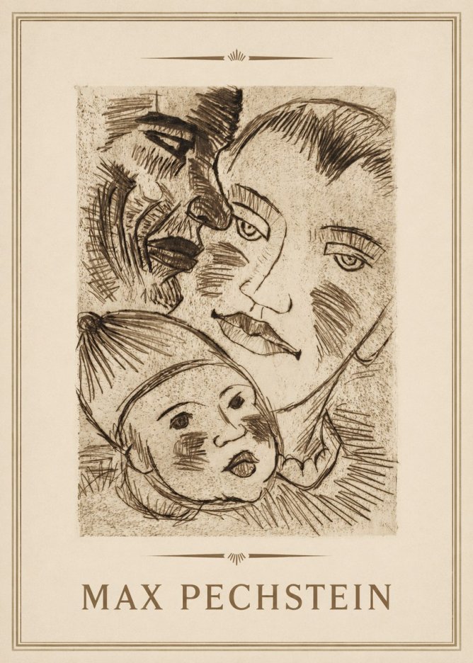 Max Pechstein Fischerfamilie No3 - Plakat