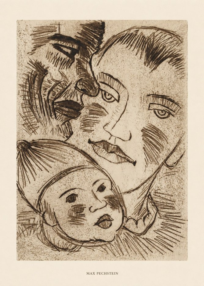 Max Pechstein Fischerfamilie No6 - Plakat