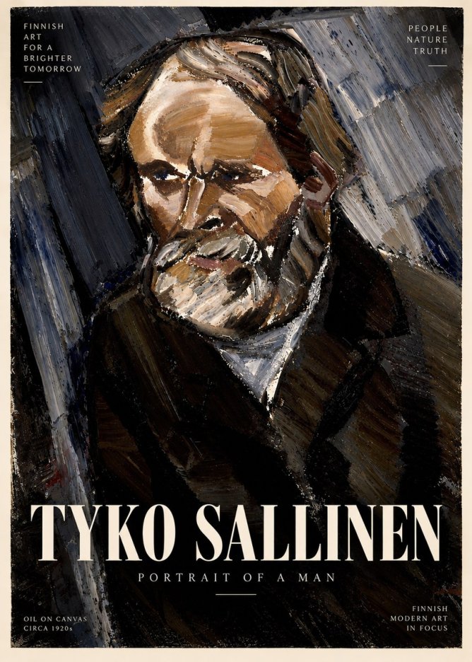 Tyko Sallinen Portrait of a Man III No4 - Plakat