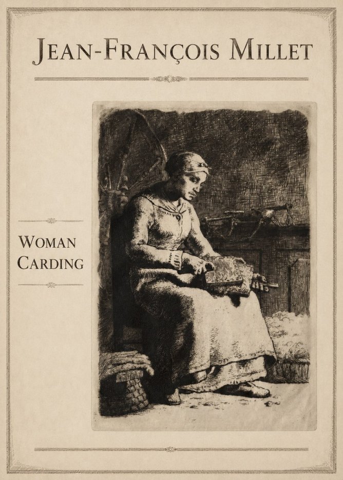 Jean-François Millet Woman Carding No3 - Plakat