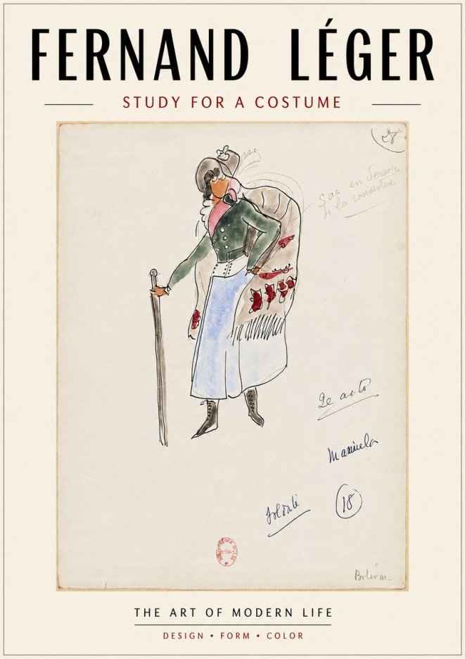 Fernand Léger Study for a Costume No4 - Plakat