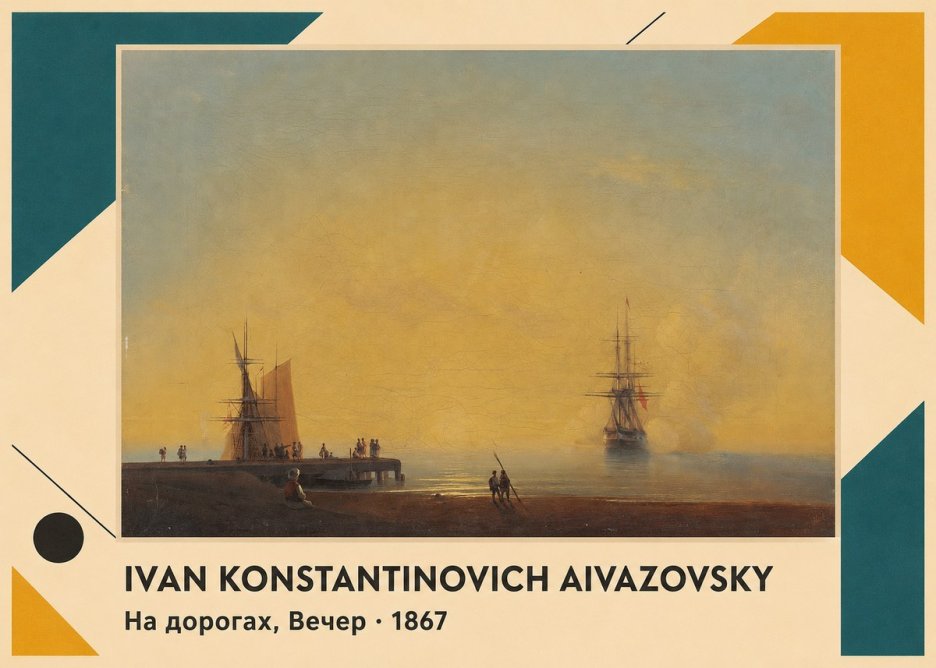 Ivan Konstantinovich Aivazovsky На Дорогах, Вечер No3 - Plakat