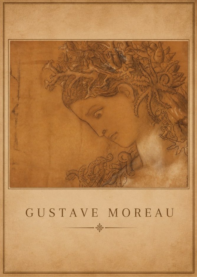 Gustave Moreau Head of a Woman No1 - Plakat