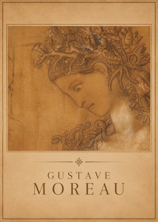 Gustave Moreau Head of a Woman No2 - Plakat