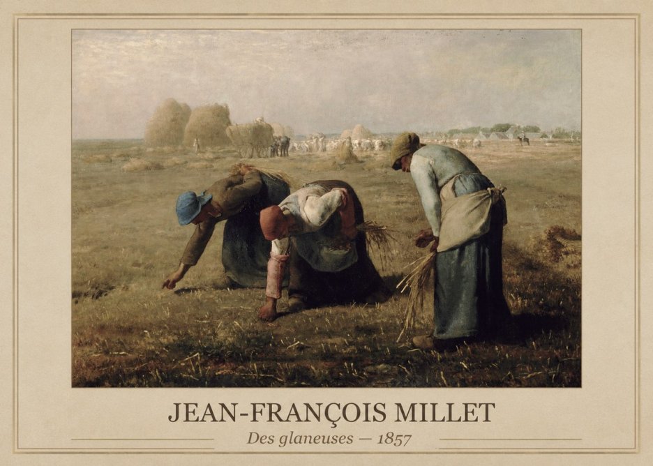 Jean-François Millet Des Glaneuses No1 - Plakat
