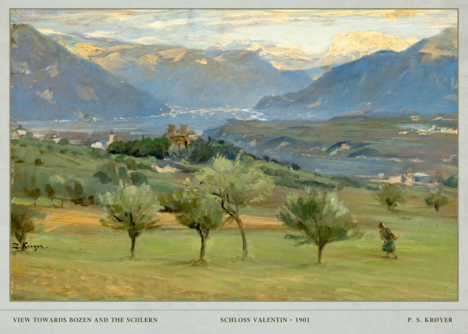 P.S. Krøyer View Towards Bozen and the Schlern No5 - Plakat