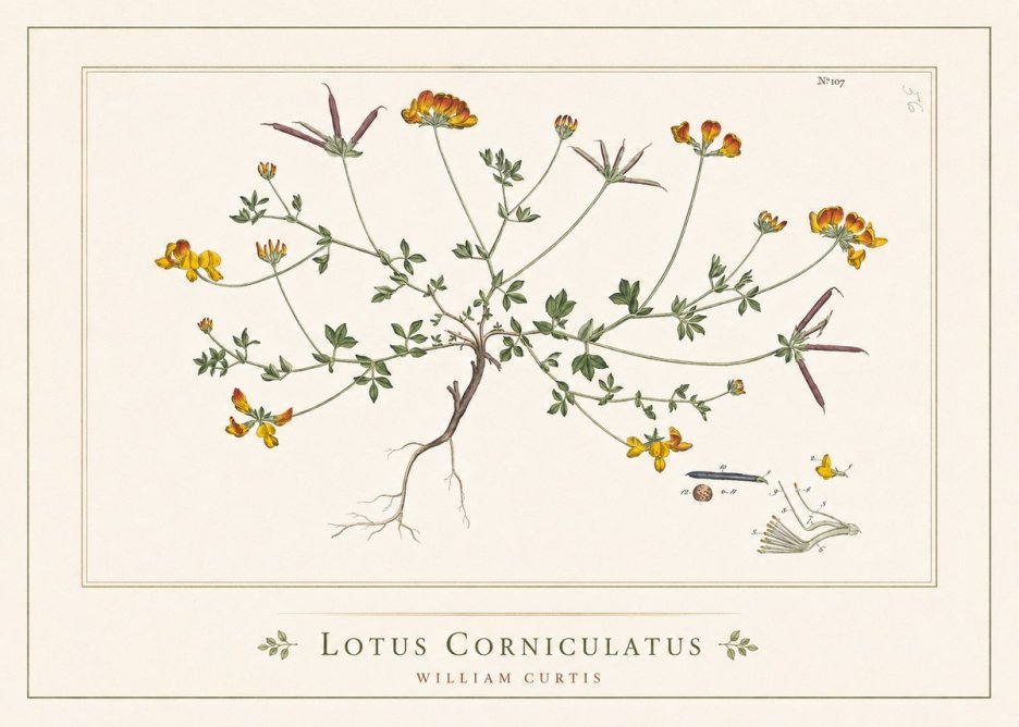 William Curtis Lotus Corniculatus I No5 - Plakat