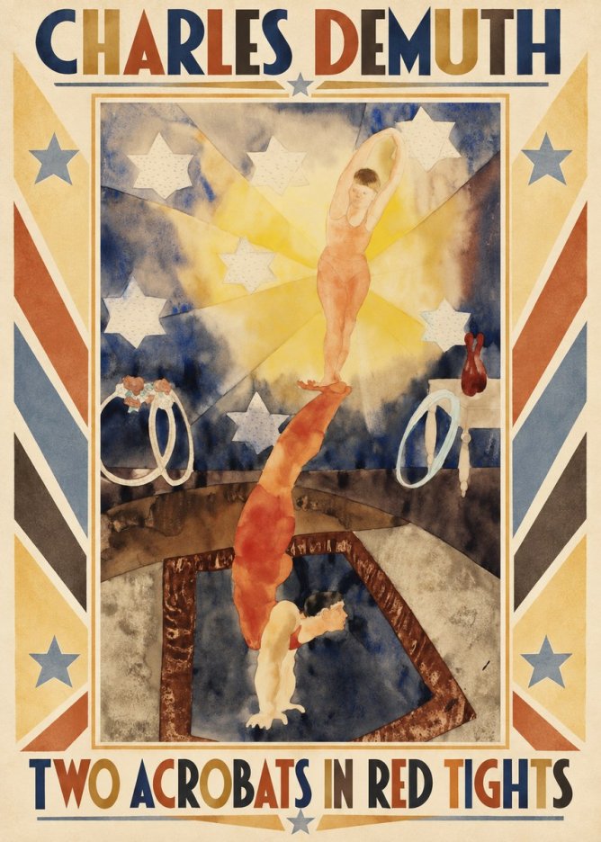 Charles Demuth Two Acrobats in Red Tights No1 - Plakat