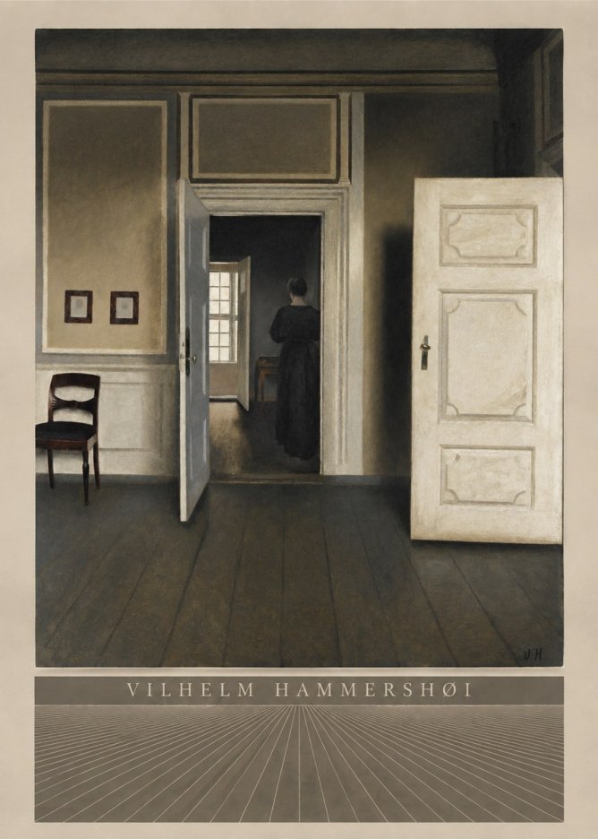 Vilhelm Hammershøi Interior, Strandgade 30 I No5 - Plakat