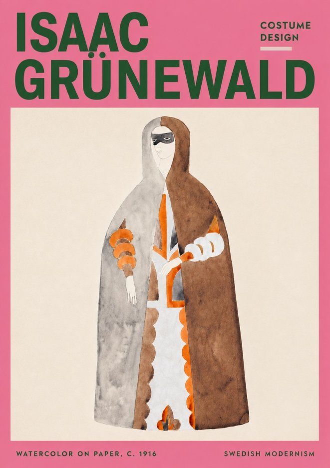 Isaac Grünewald Costume Design VI No3 - Plakat