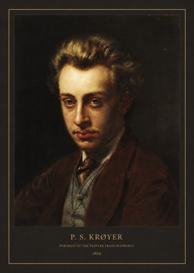 P.S. Krøyer Portrait of the Painter Frans Schwartz No6 - Plakat