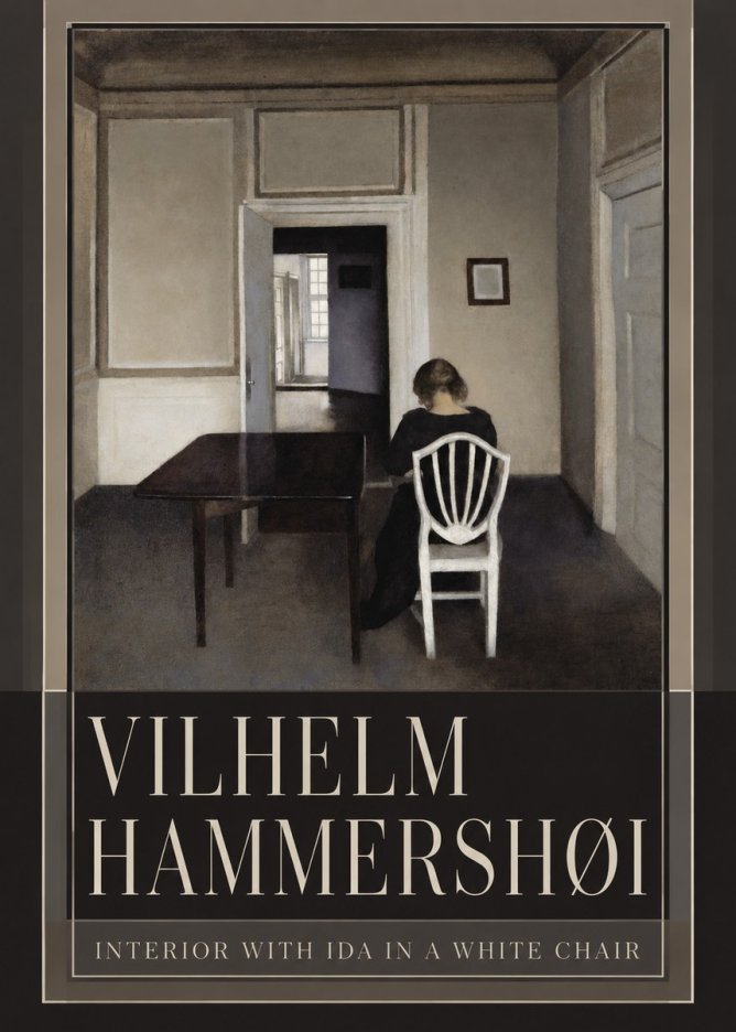 Vilhelm Hammershøi Interior with Ida in a White Chair No5 - Plakat