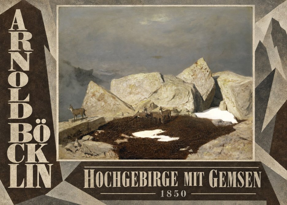 Arnold Böcklin Hochgebirge Mit Gemsen No5 - Plakat