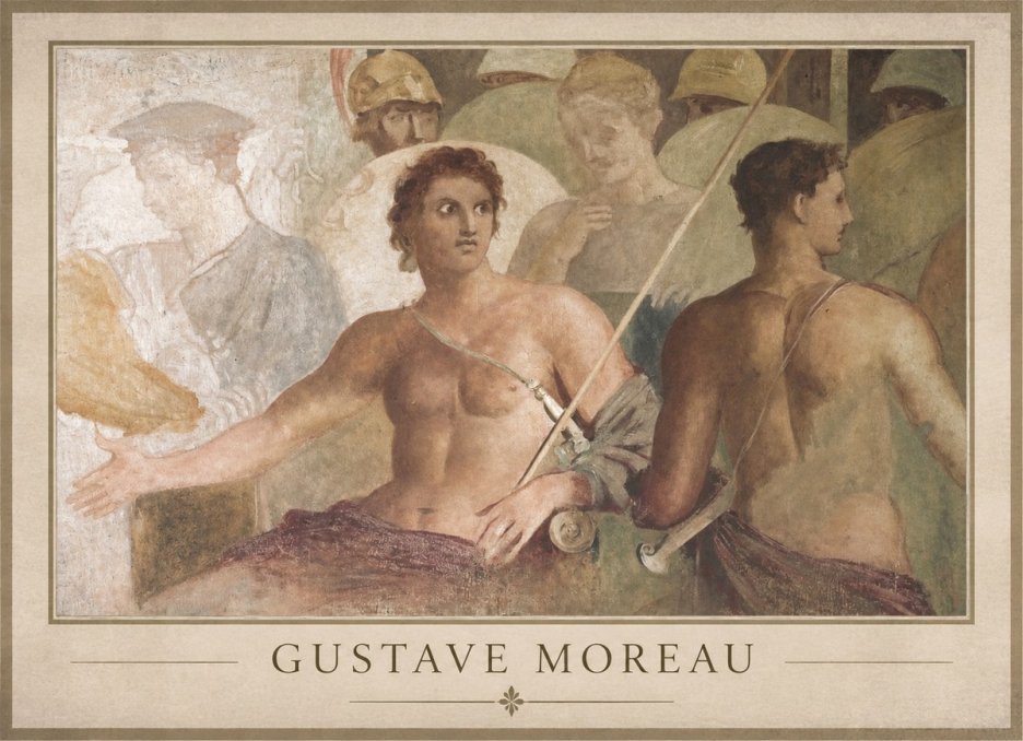 Gustave Moreau Les Prétendants No1 - Plakat