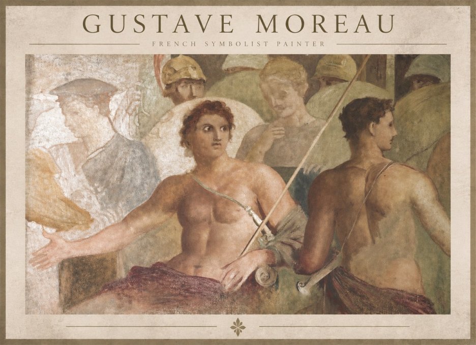 Gustave Moreau Les Prétendants No2 - Plakat