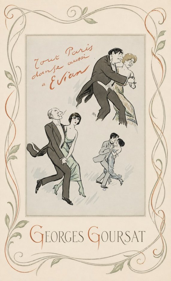 Georges Goursat Tout Paris Danse Aussi À Evian No4 - Plakat