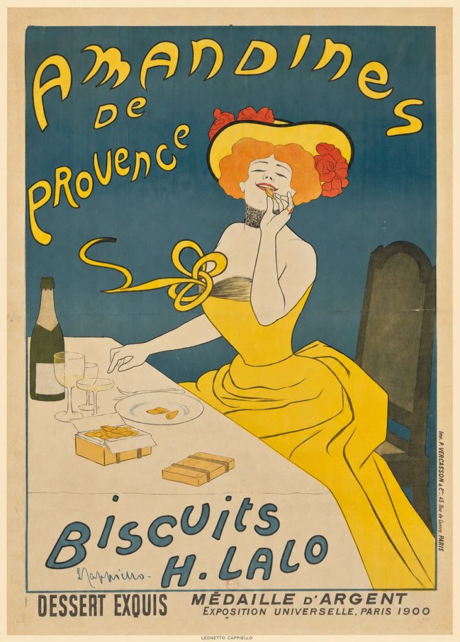 Leonetto Cappiello Amandines De Provence Biscuits H. Lalo II No6 - Plakat