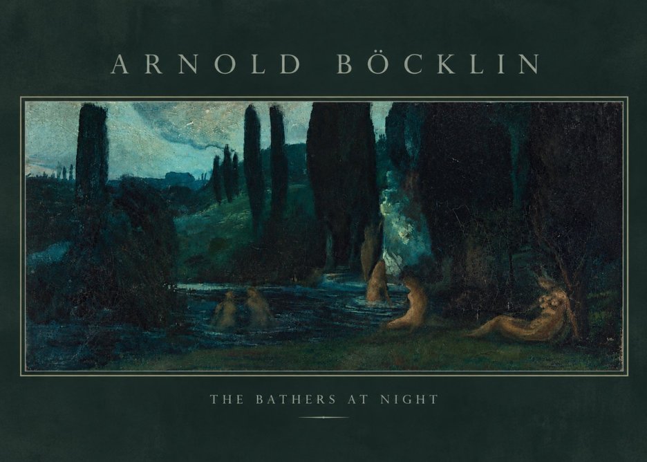 Arnold Böcklin The Bathers at Night No3 - Plakat