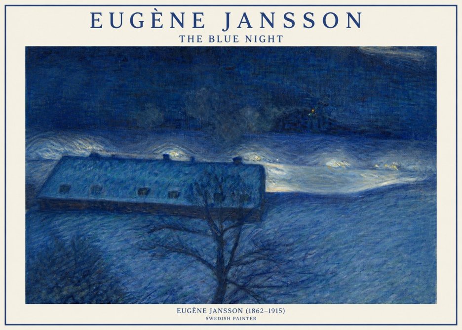 Eugène Jansson The Blue Night No1 - Plakat