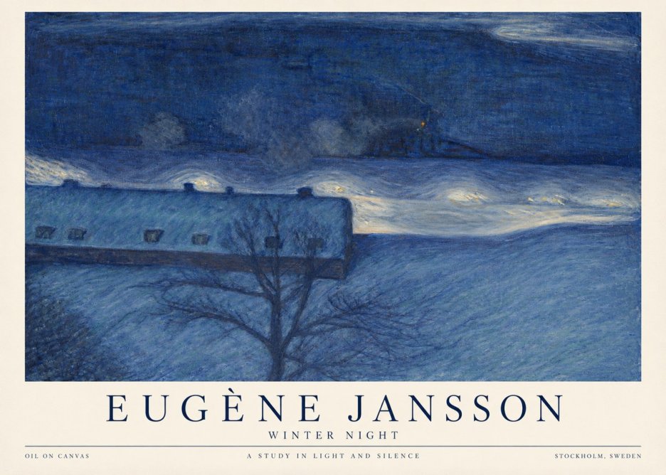 Eugène Jansson The Blue Night No6 - Plakat