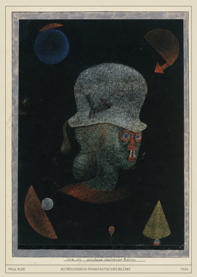 Paul Klee Astrologisch-phantastisches Bildnis No4 - Plakat