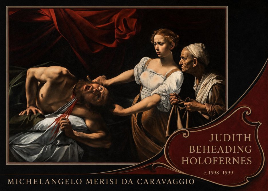Michelangelo Merisi da Caravaggio Judith Beheading Holofernes II No5 - Plakat