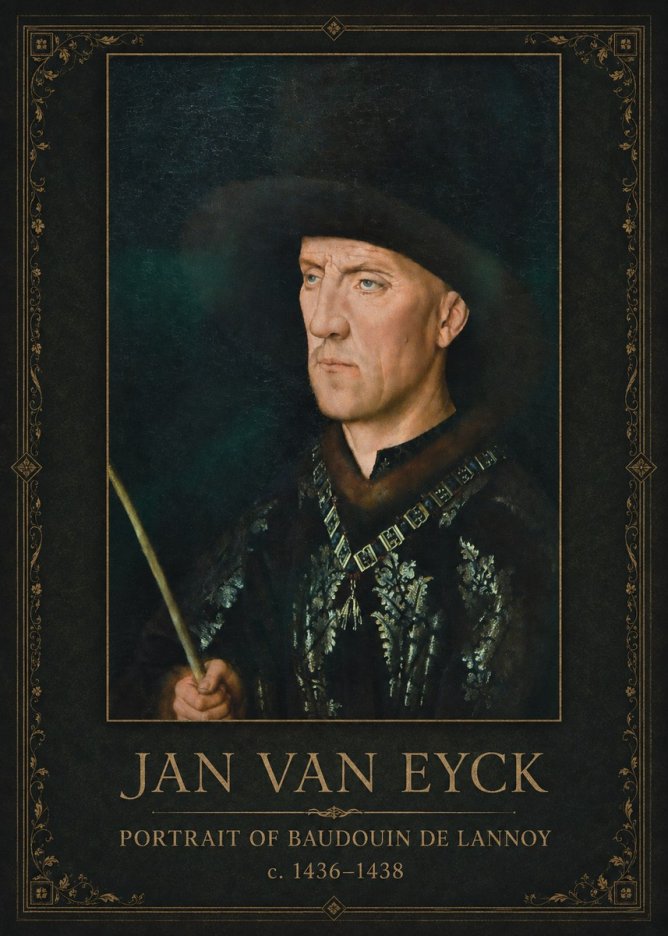 Jan van Eyck Portrait of Baudouin De Lannoy No1 - Plakat