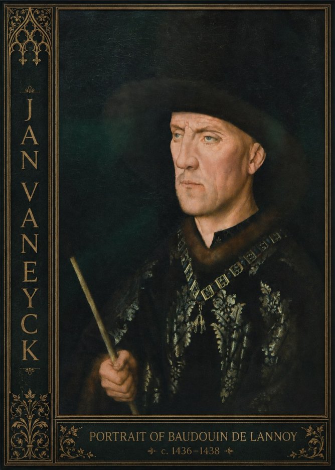 Jan van Eyck Portrait of Baudouin De Lannoy No2 - Plakat