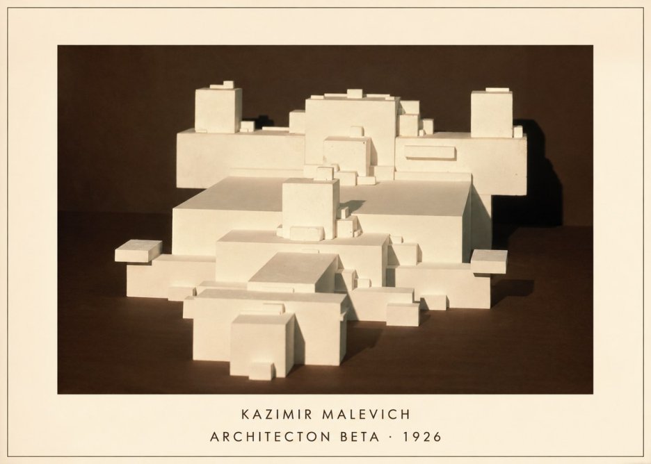 Kazimir Malevich Architecton Beta No4 - Plakat