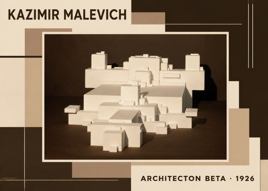 Kazimir Malevich Architecton Beta No6 - Plakat