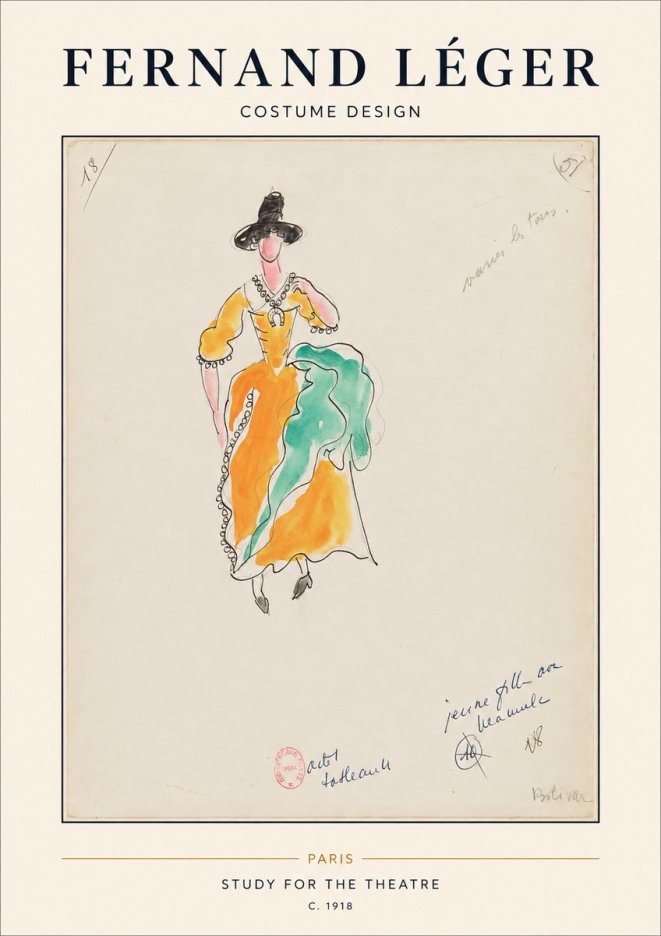 Fernand Léger Study for the Theatre No1 - Plakat