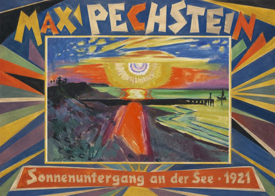 Max Pechstein Sonnenuntergang an Der See No1 - Plakat