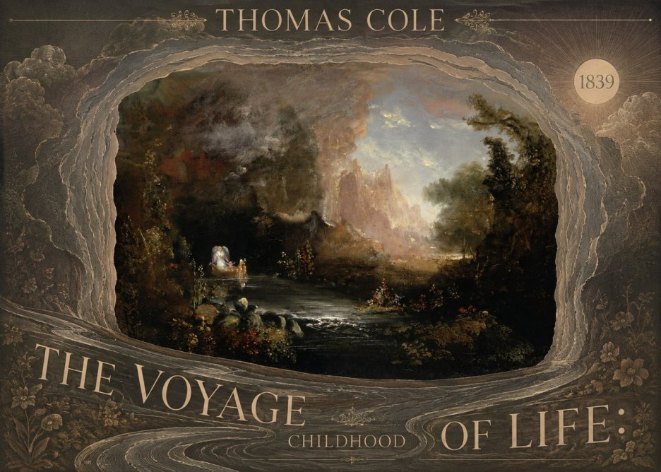 Thomas Cole The Voyage of Life: Childhood II No6 - Plakat