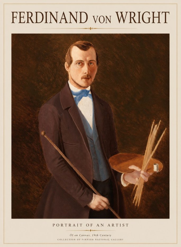 Ferdinand von Wright Portrait of an Artist No1 - Plakat