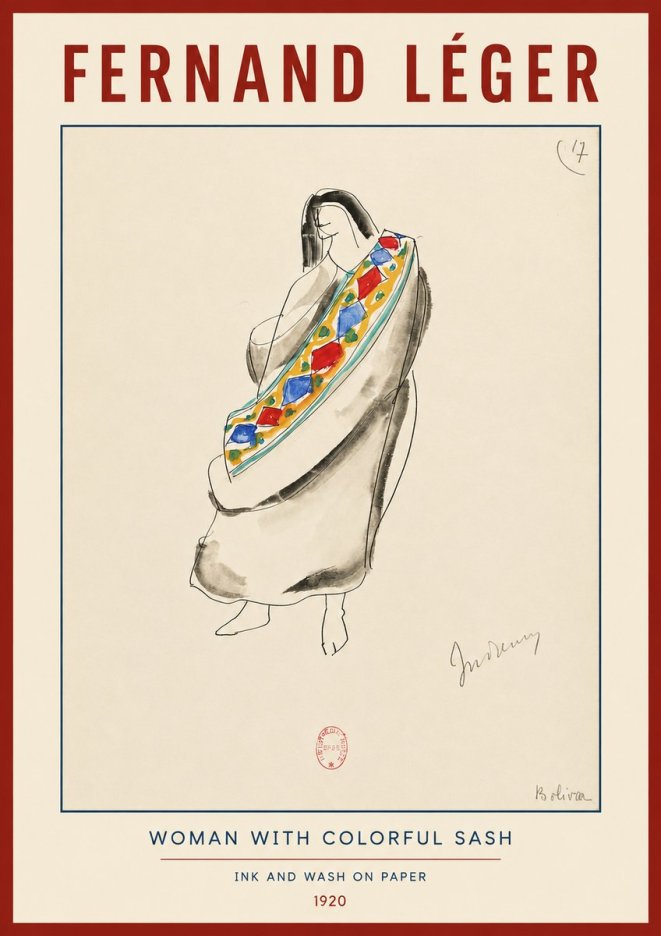 Fernand Léger Indienne, Bolivia No2 - Plakat